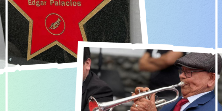 Maestro Edgar Palacios con estrella de la Fama